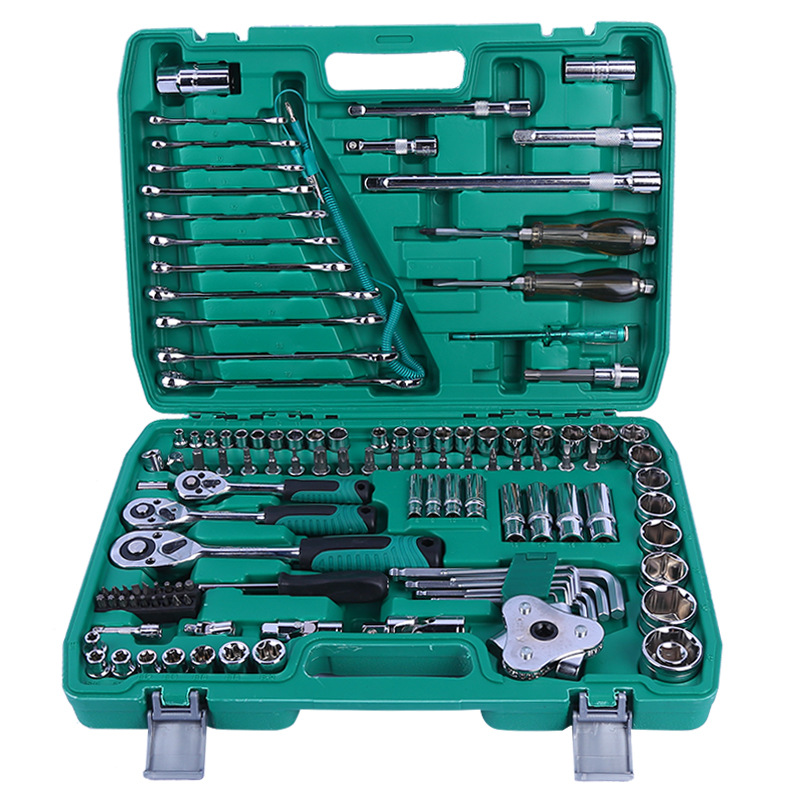 Wrench Set - Set mit 121-teiligem Ratschenschlüssel-Steckschlüssel-Kombi-Werkzeug-Set für Haushaltsmaschinen,