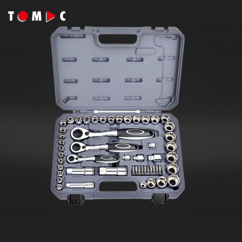 Wrench Set - TOMAC 52-teiliges Chrom-Vanadium Steckschlüssel-Set, Durchsteck-Steckschlüsselsatz für