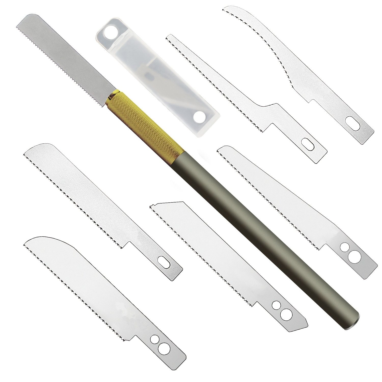 Hacksaw - Joystar Handsäge, Modell-Bastelwerkzeuge mit 8-teiligen Klingen,