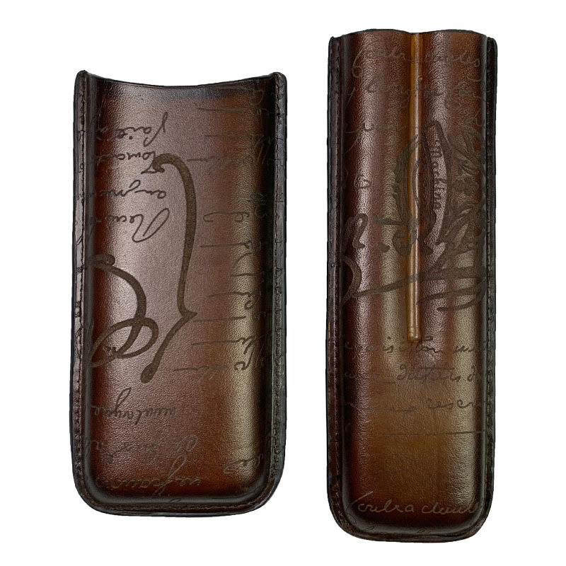 Tools Youtube - Leder-Zigarrenetui, tragbarer Mini-Humidor für Reisen, 2-Zylinder-Halter,