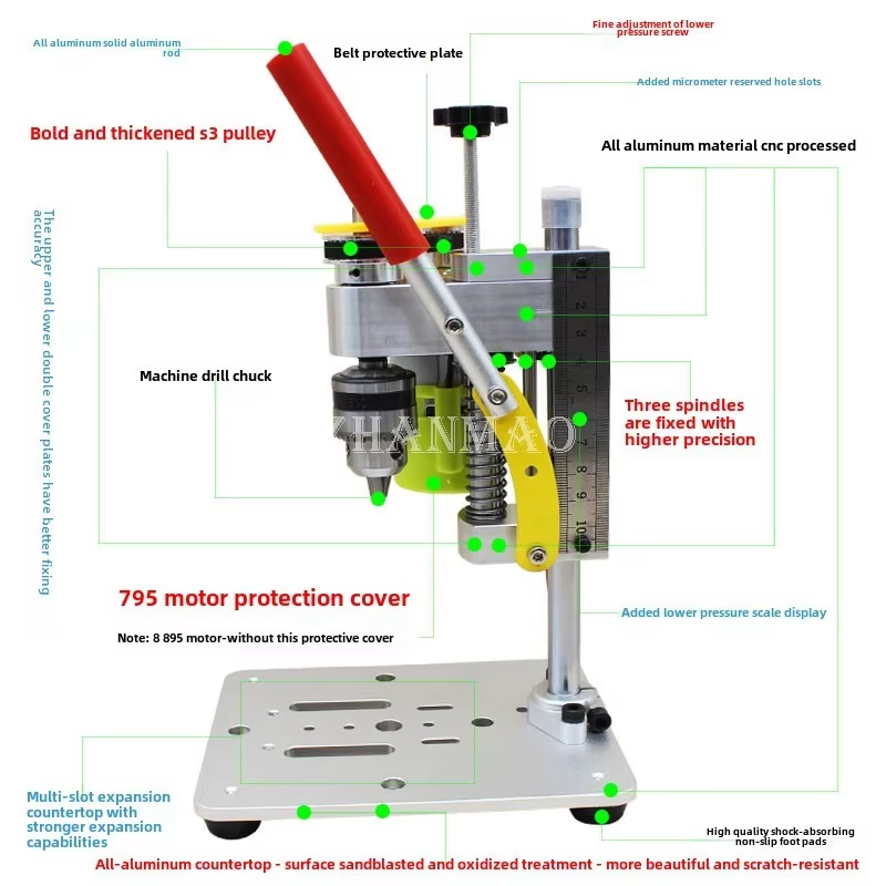 Drill Press - Mini-Präzisions-Tischbohrmaschine, Desktop-Mikrobohrmaschine für Handy- und Uhrenreparatur,